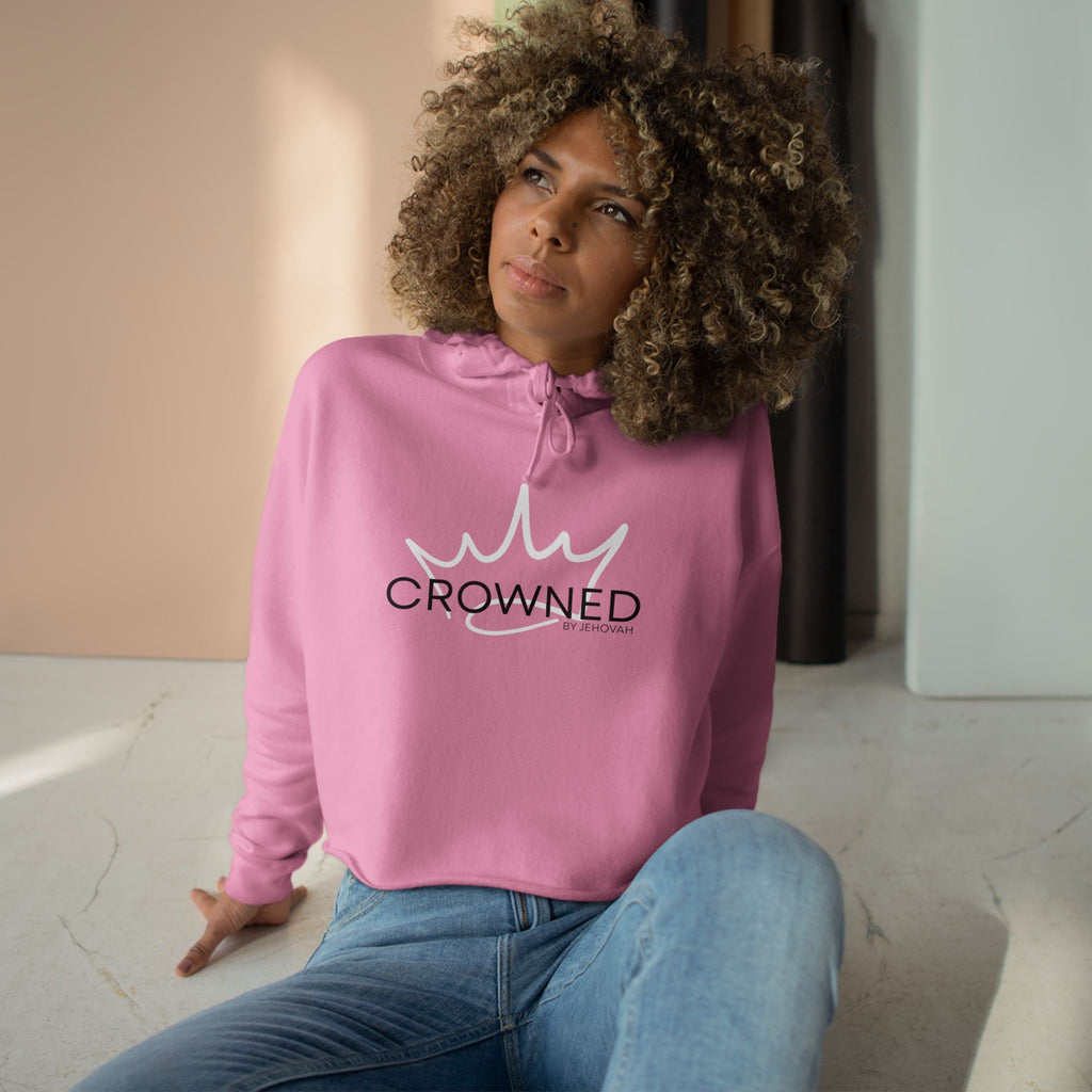Crowned by Jehovah Crop Hoodie