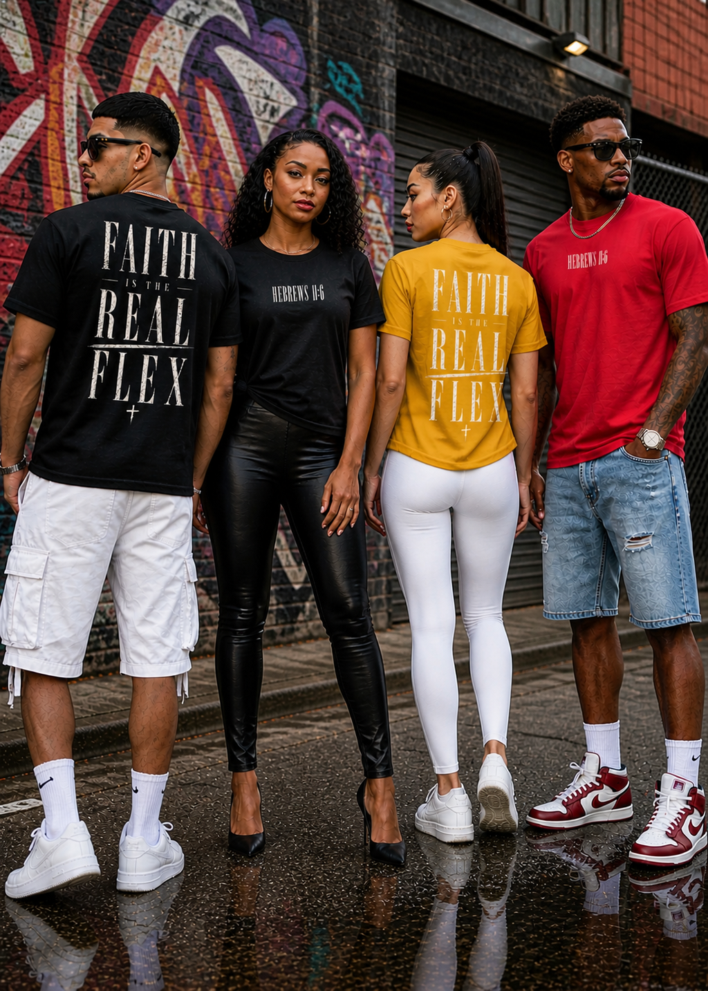 Faith is the Real Flex T-Shirt black unisex apparel